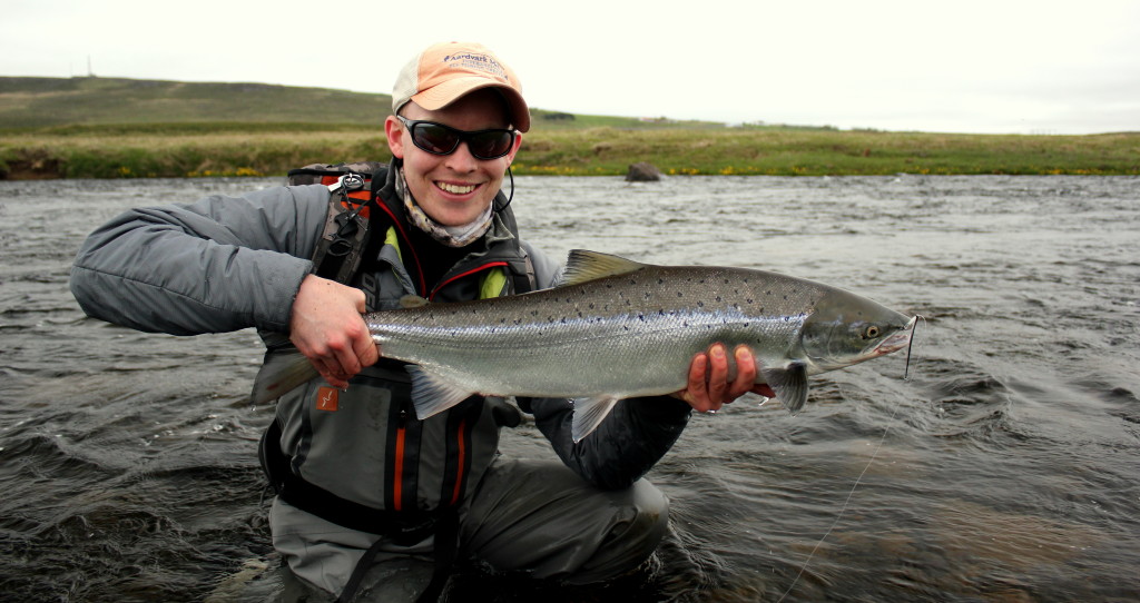 Salmon fishing, Laxa I Asum, Iceland, ásum