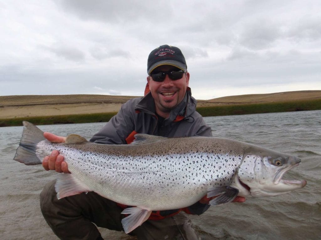 Villa Maria Lodge; sea trout fishing Rio Grande, TDF, Argentina.