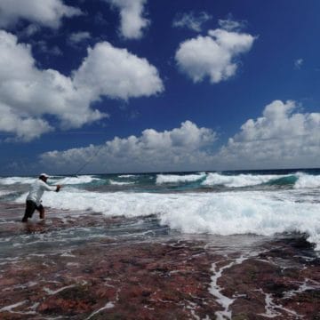 Ikari Lodge Christmas Island, Saltwater fly fishing Christmas Island, Aardvark Mcleod