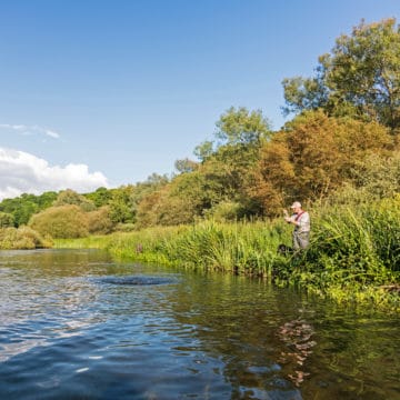 River Avon chalkstream fly fishing, Aardvark McLeod chalkstream fly fishing