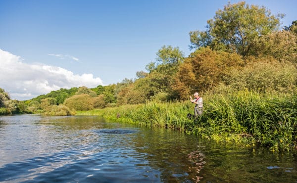 River Avon chalkstream fly fishing, Aardvark McLeod chalkstream fly fishing