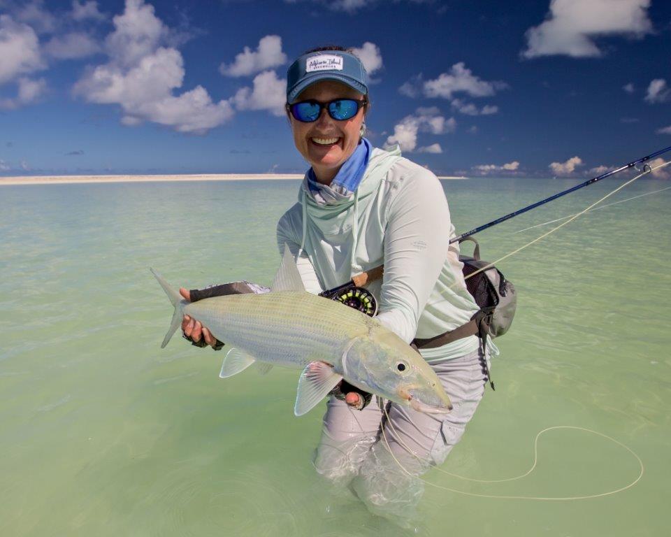 Aardvark McLeod Alphonse Island bonefish on fly