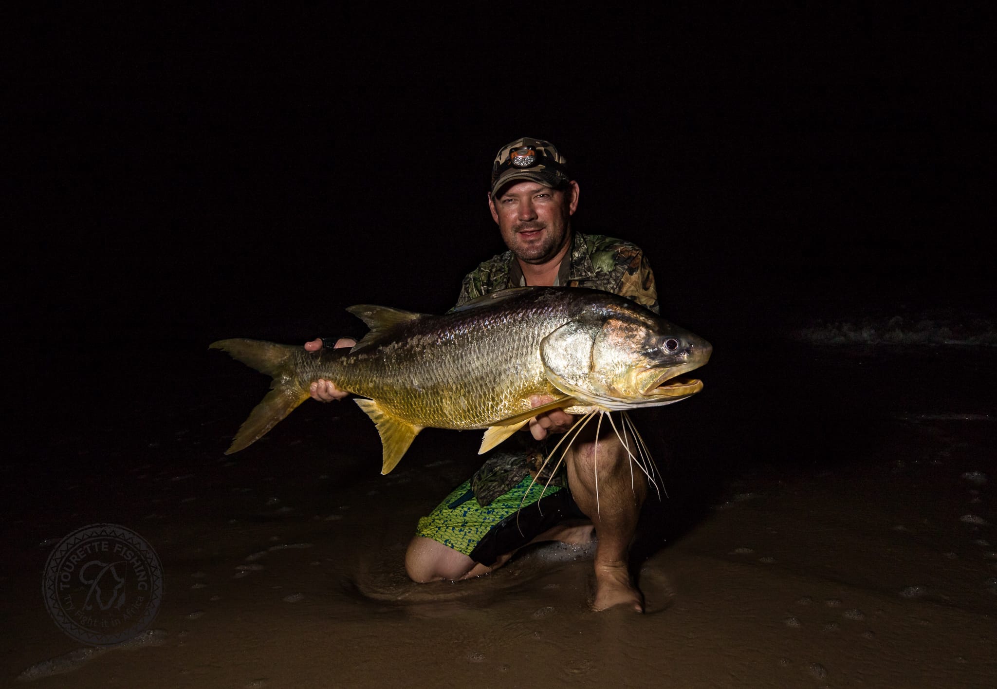 Sette Cama, Gabon, Fishing for African Threadfin Tuna