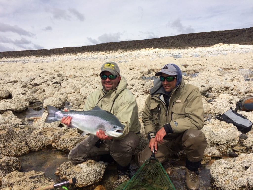 estancia laguna verde, jurassic lake, lago strobel, moro creek, rio barrancoso river, huge rainbow trout, wild rainbow trout, fly fishing Argentina.