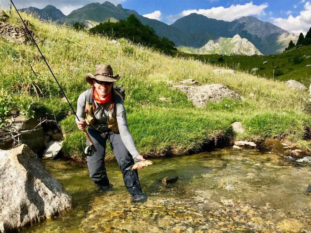 Pyrenees fly fishing Spanish Pyrenees, Zebra Trout, trout fishing, fishing in the Pyrenees, Aardvark McLeod, Spain