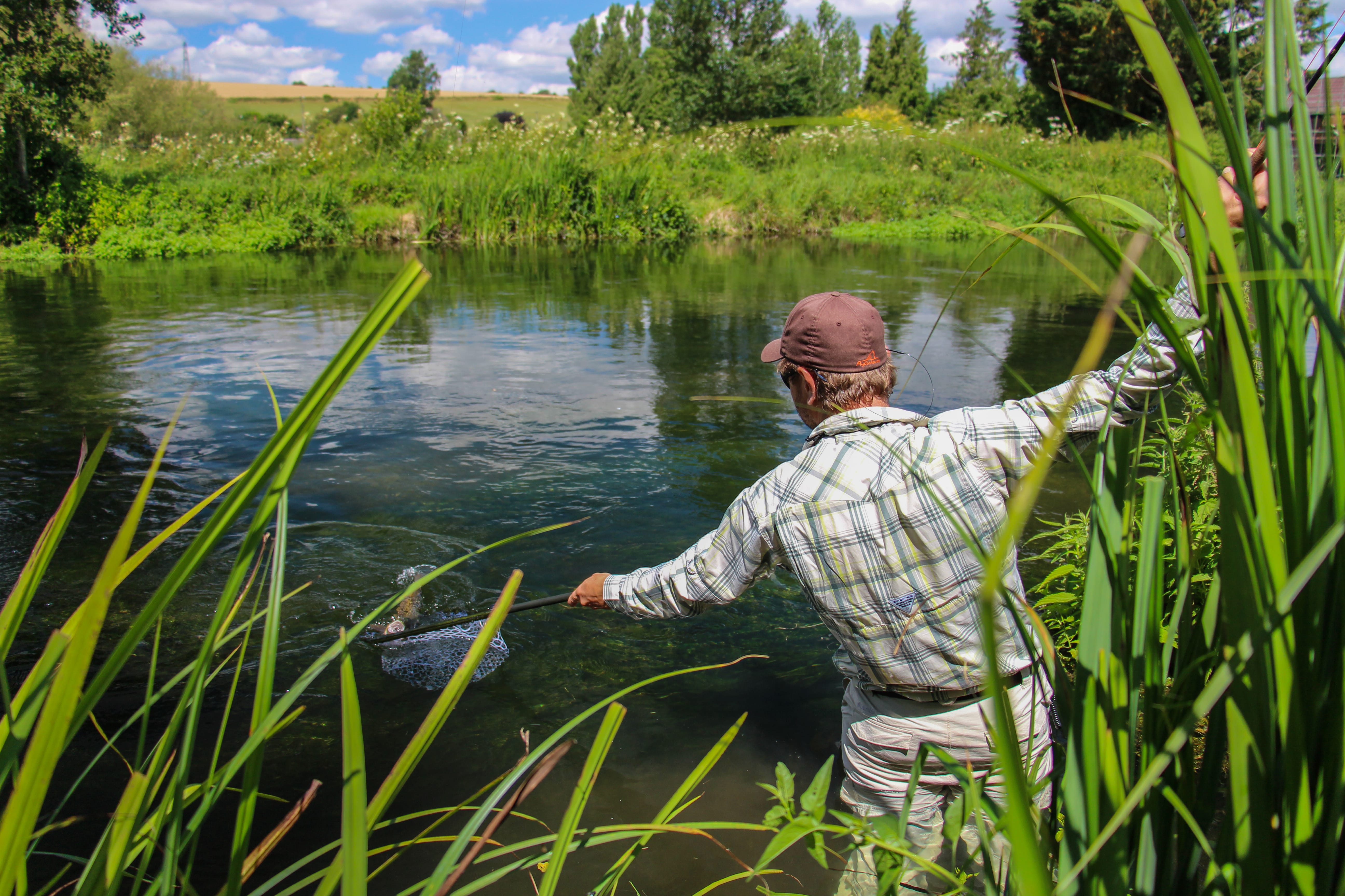 Chalkstream trout fishing, Hampshire, Aardvark McLeod