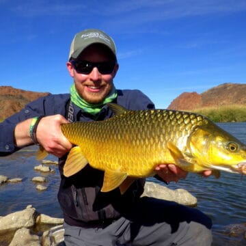 Largemouth yellowfish, Kalahari, South Africa, Orange River fly fishing, South Africa fly fishing, Kalahari fly fishing, Aardvark McLeod