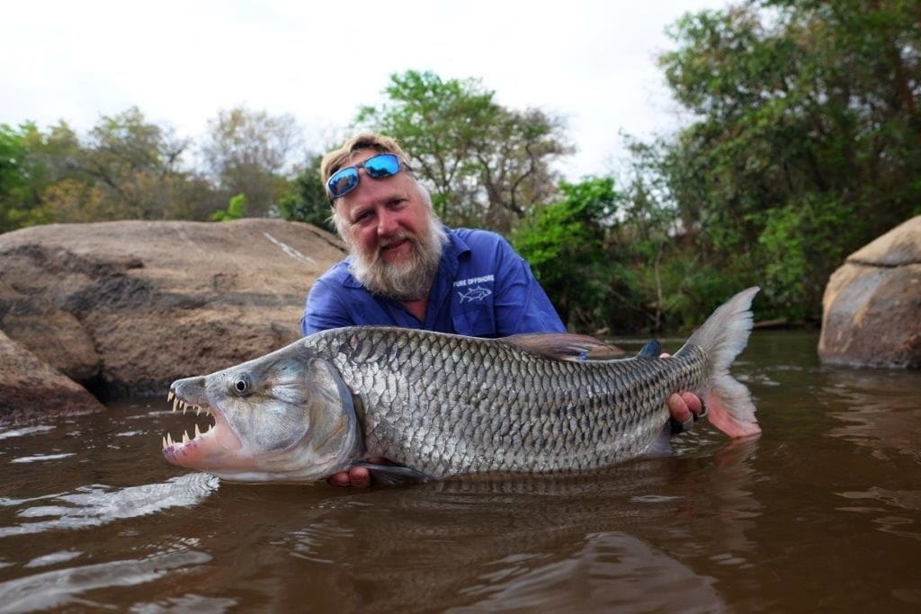 Tanzania, fishing, toothless tiger, Hydrocynus tanzaniae, tigerfish, Aardvark McLeod