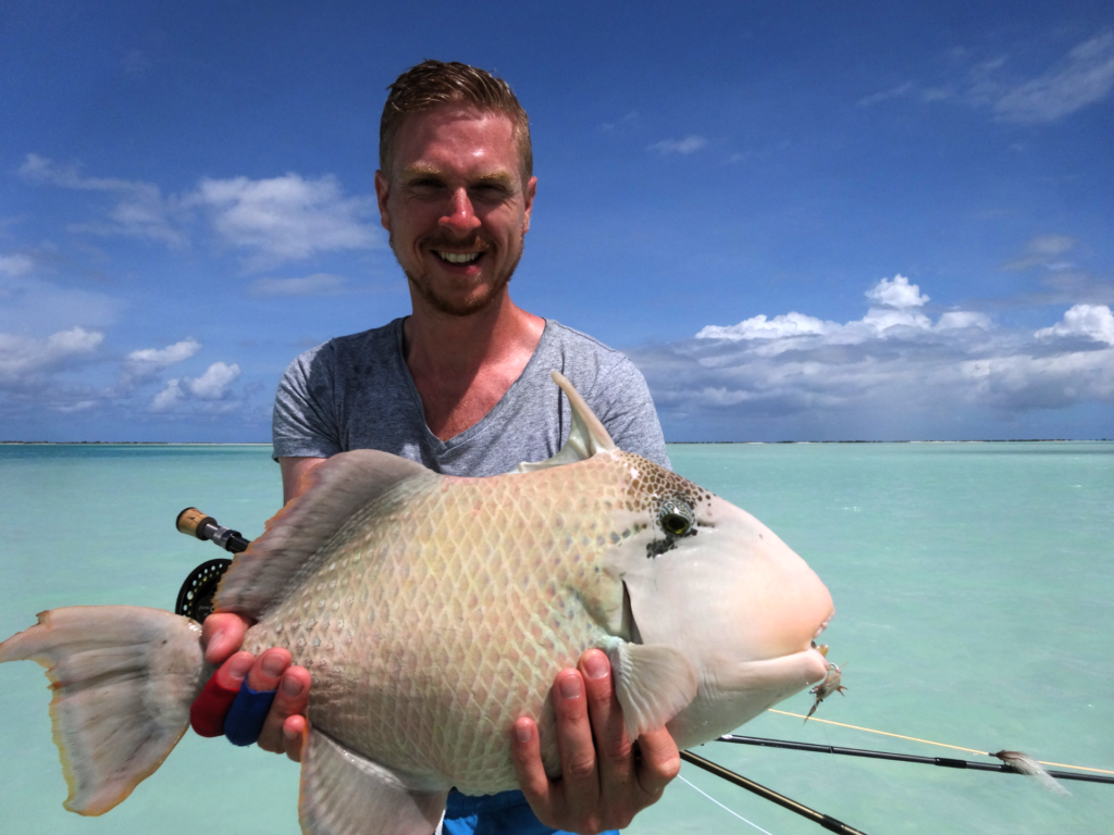 Christmas Island, yellowmargin triggerfish, moustache triggerfish, titan triggerfish, bonefish, GT, giant trevally, milkfish, fishing, Kiribati
