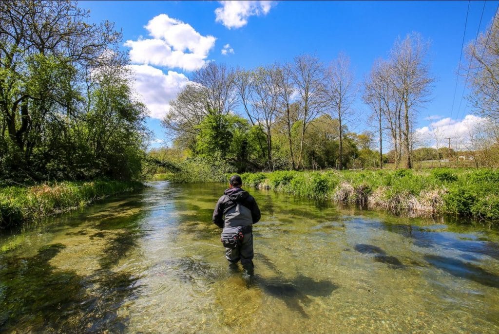 River Lambourn, Chalkstream Fishing, Trout Fishing, UK Fishing, Wading, Aardvark McLeod, Wild Brown Trout