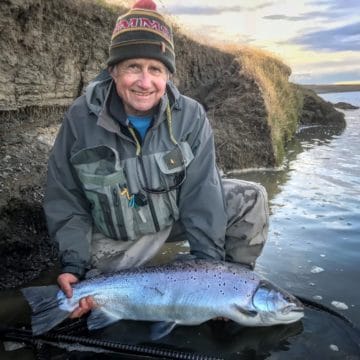 Sea trout, rio grande, tdf, tierra del fuego, sea run brown trout, argentina, fishing sea trout argentina, rio menendez, sea trout flies, huge sea trout, aardvark mcleod, emb, la villa maria behety, maria behety lodge