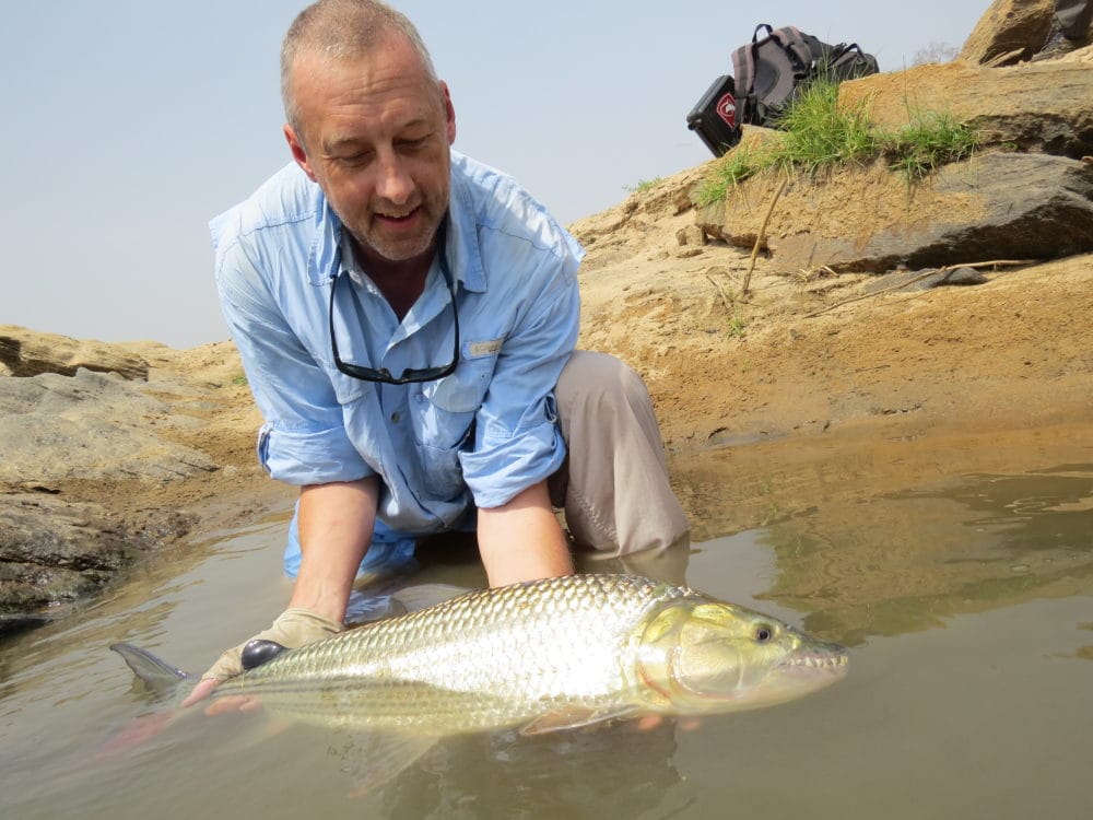 Cameroon, Nile Perch, Aardvark McLeod, Charlotte Chilcott, fishing for Nile Perch, fishing for Tigerfish