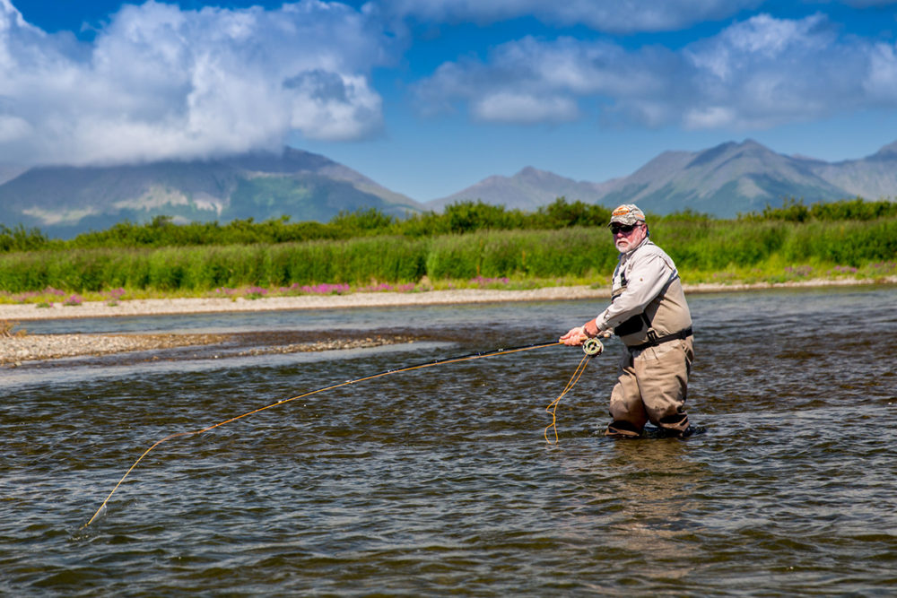 Goodnews River Lodge, Alaska Fly Fishing, Salmon Fly Fishing Alaska, Aardvark McLeod