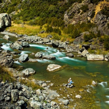 New Zealand, Owen River Lodge, fly fishing