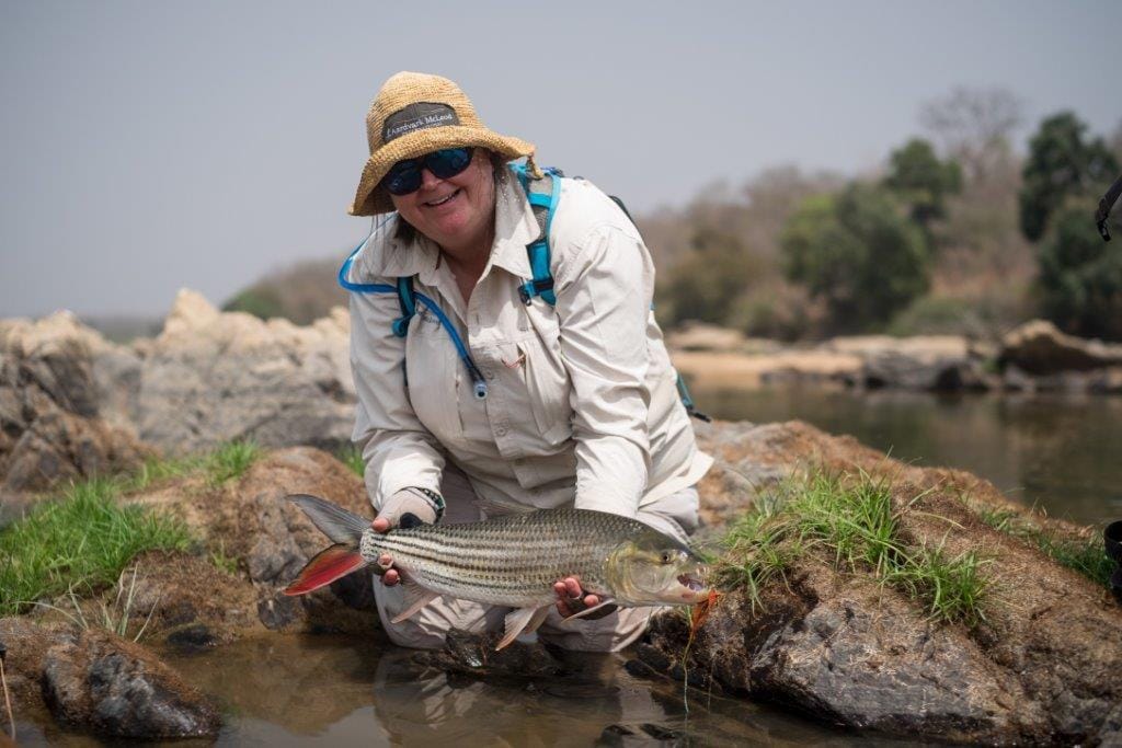 Cameroon, Nile Perch, Aardvark McLeod, Charlotte Chilcott, fishing for Nile Perch, fishing for Tigerfish