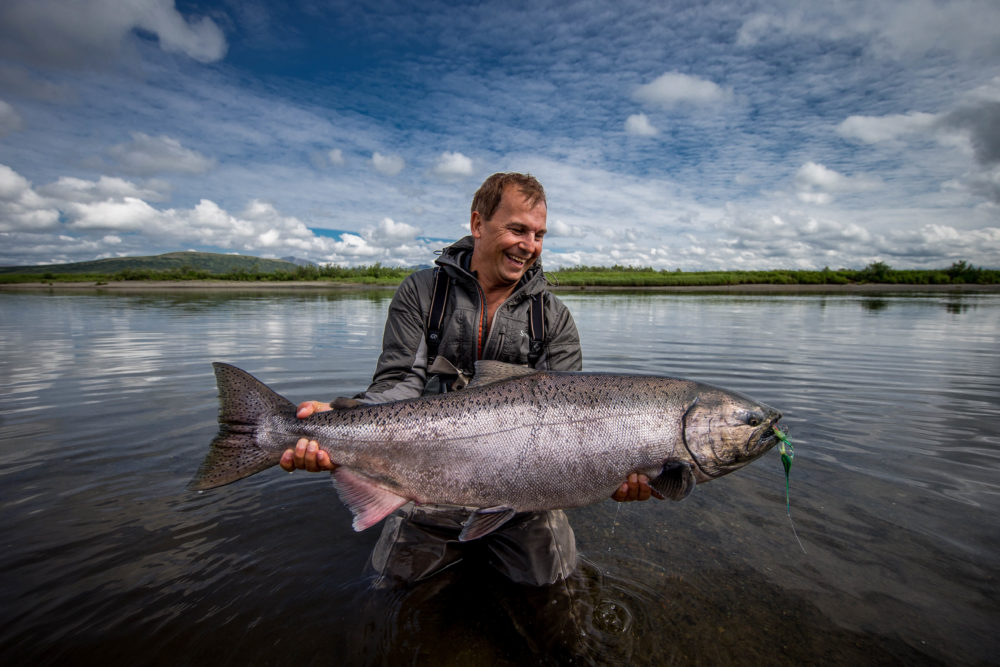 Goodnews River Lodge, Alaska Fly Fishing, Salmon Fly Fishing Alaska, Aardvark McLeod