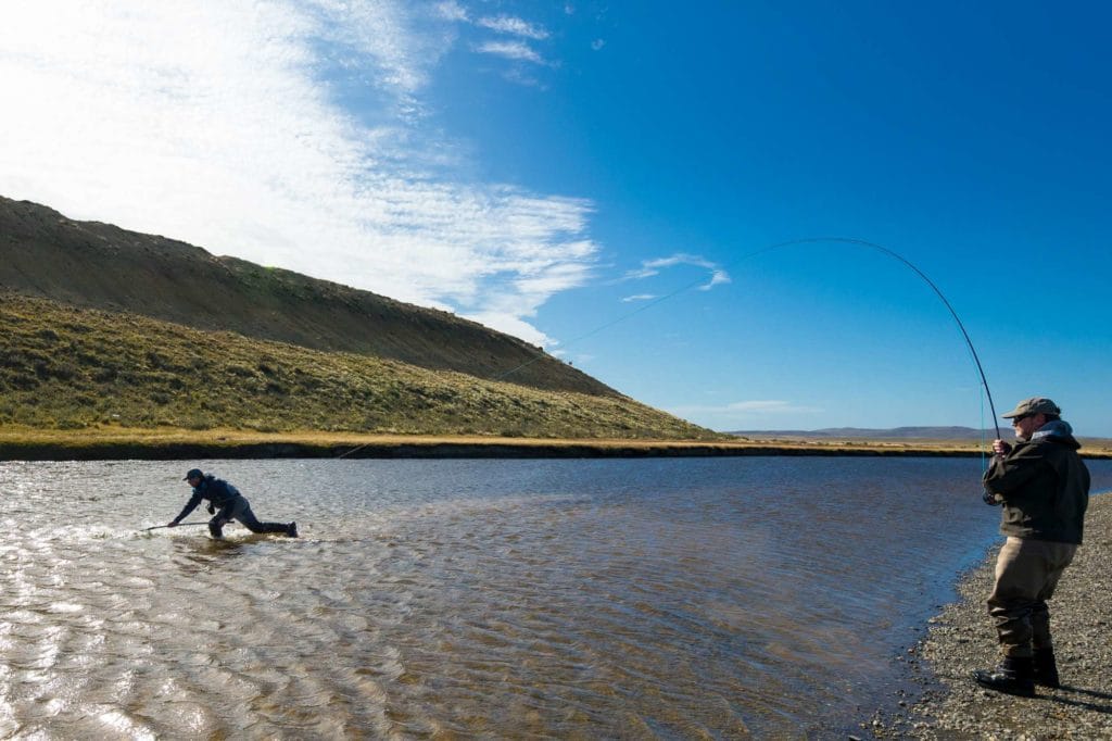 Kau tapen lodge, sea trout fishing, tierra del fuego, rio grande, rio grande sea trout, nervous waters, aardvark mcleod, rio menendez