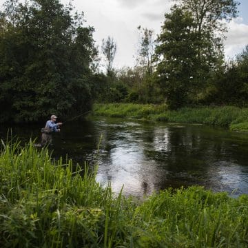 River Itchen chalkstream fly fishing, Aardvark McLeod chalkstream fly fishing