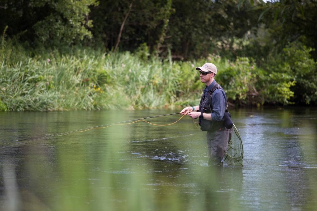 River Itchen chalkstream fly fishing, Aardvark McLeod chalkstream fly fishing