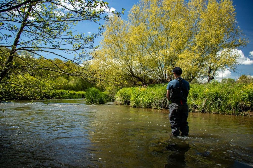 River Nadder chalkstream fly fishing, Aardvark McLeod chalkstream fly fishing