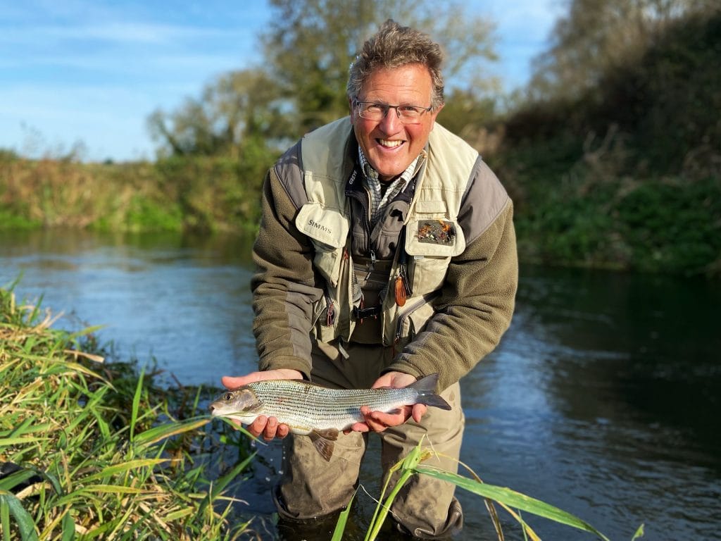 Grayling chalkstream fly fishing, River Frome Chalkstream fly fishing, Dry Fly Fishing, Alex Jardine, Aardvark McLeod Dry Fly Fishing