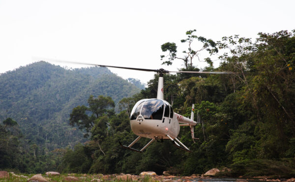 Tsimane helicopter fly in, Bolivia fly fishing, Aardvark McLeod