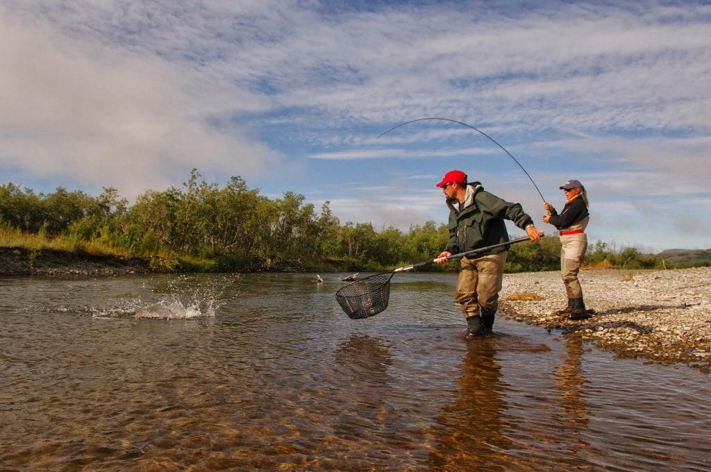 Bristol Bay Lodge, Alaska fly fishing, pacific salmon, Aardvark McLeod fishing