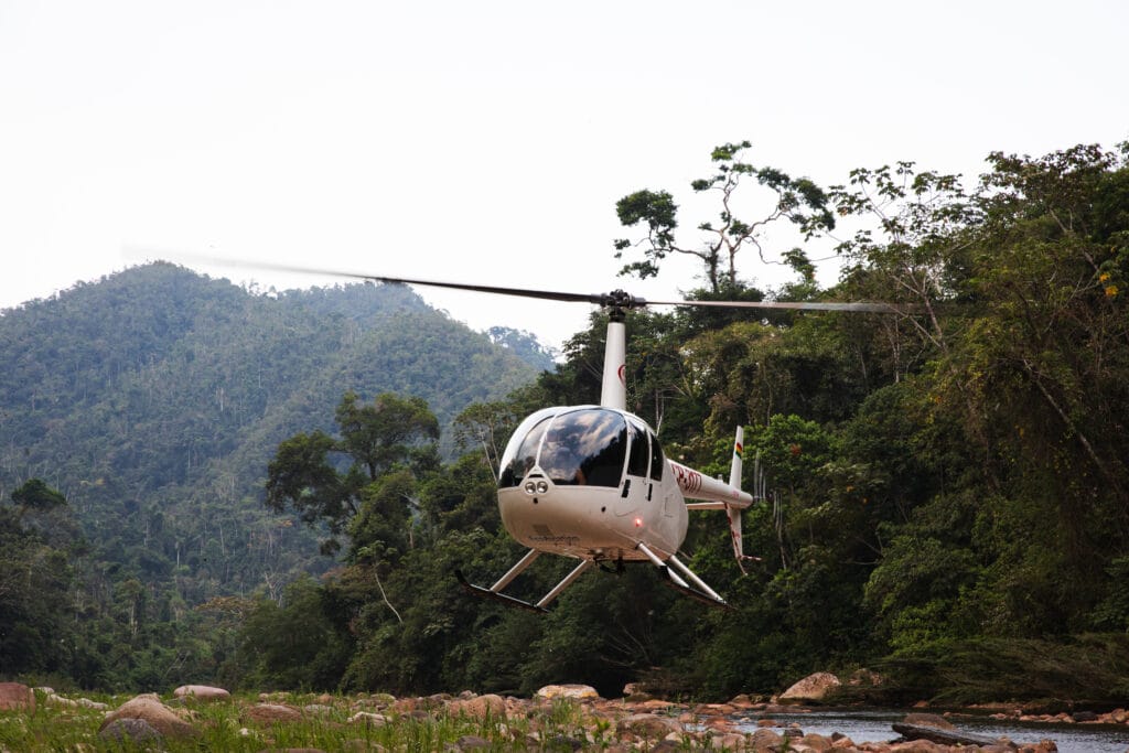 Bolivia Tsimane heli fishing report