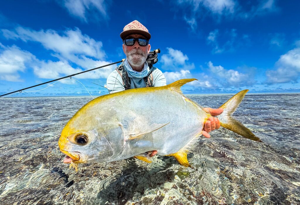 St Brandon's permit, fly fishing Mauritius, Aardvark McLeod 