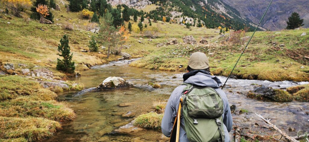 Spanish Pyrenees autumn trout fly fishing, Aardvark McLeod 