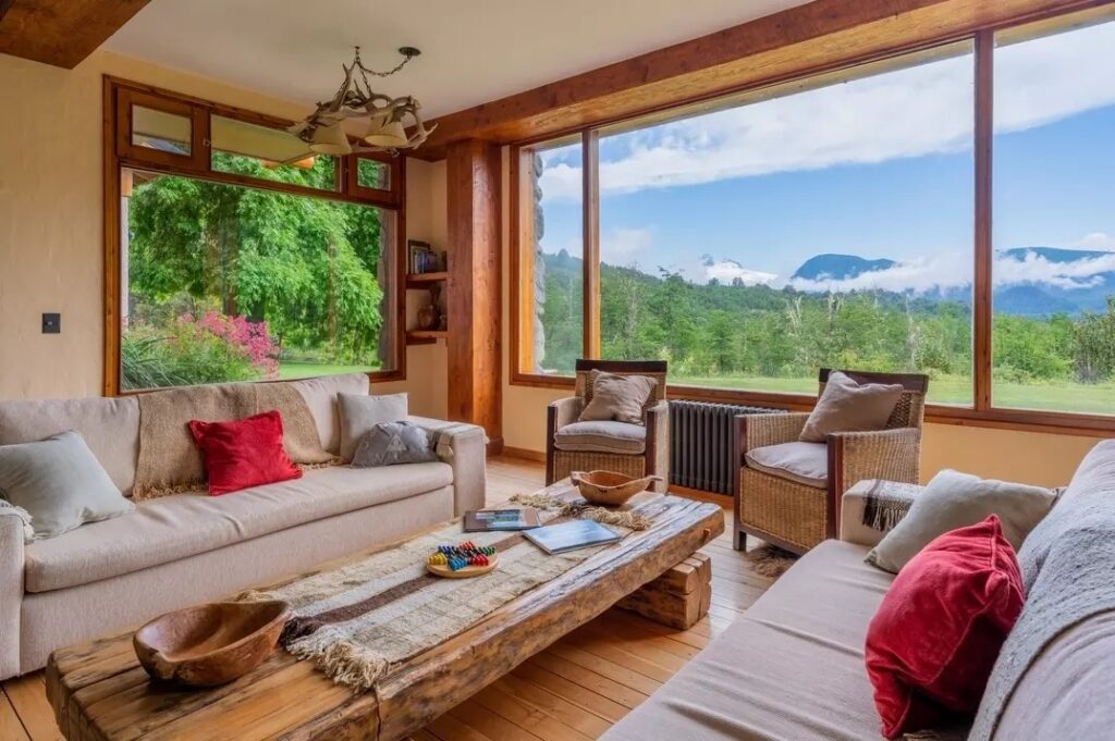 Argentina; trout fishing at Rio Manso Lodge in Patagonia