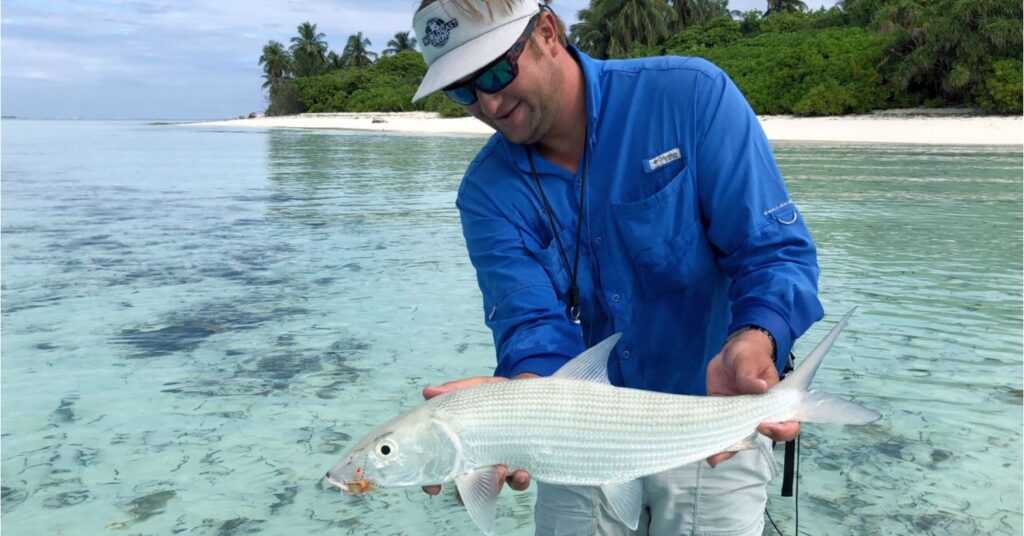Fish from the world's finest lodges, bonefish, Como Maalifushi, Aardvark McLeod 